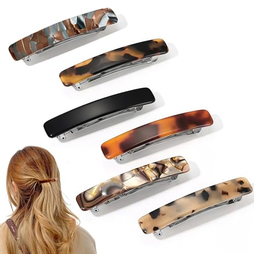 KEYRI 6 Pièces Barrette Cheveux 7.5cm/3
