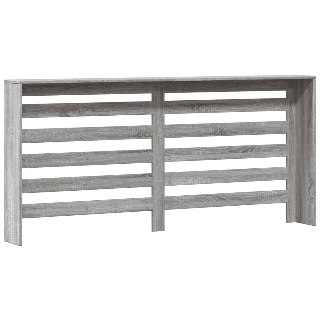 Heizkörperverkleidung Grau Sonoma 175 x 20 x 82 cm Holzwerkstoff, Latten-Design mit Ablage für Wohnzimmer, Wandmontage, moderne Heizkörper Abdeckung für stilvolle Raumgestaltung