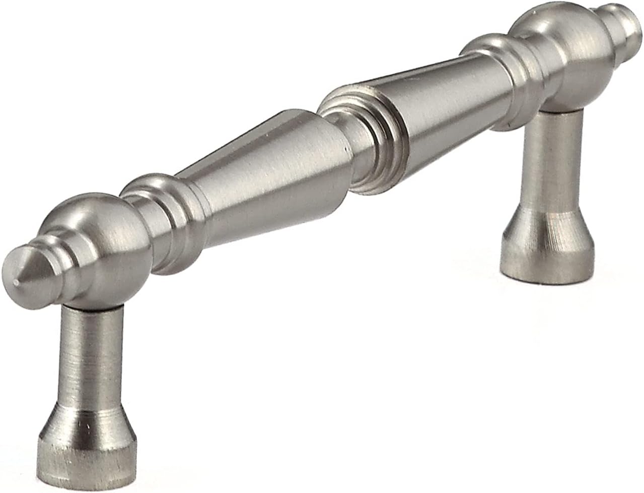 Richelieu Hardware BP1454195 Brome Collection 3 1/2-inch (89 mm) Center-to-Center Brushed Nickel Traditional Cabinet and Drawer Pull Handle for Kitchen, Bathroom, and Furniture