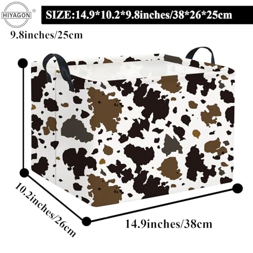 Image of Rectangular Easter Cow Basket - Kids Baby Storage Bin Toy Organizer Box for Boys Room Decor