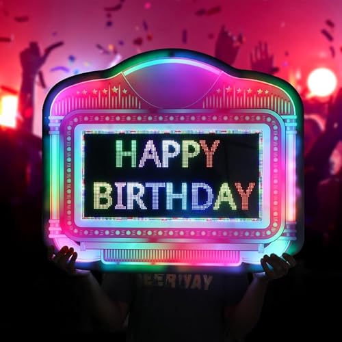 vnmudzeo LED Bottle Presenter WiFi Remote Control,Color Change and Custom Message Scrolling,App Programmable Light Up Sign Board,for Night Club, Bar, Party