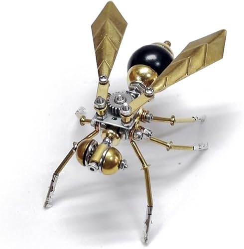 Miniatura 7 de Rompecabezas de metal steampunk 3D, modelo mecánico de insectos, rompecabezas de metal, kit de manualidades, gran regalo para adolescentes y adultos