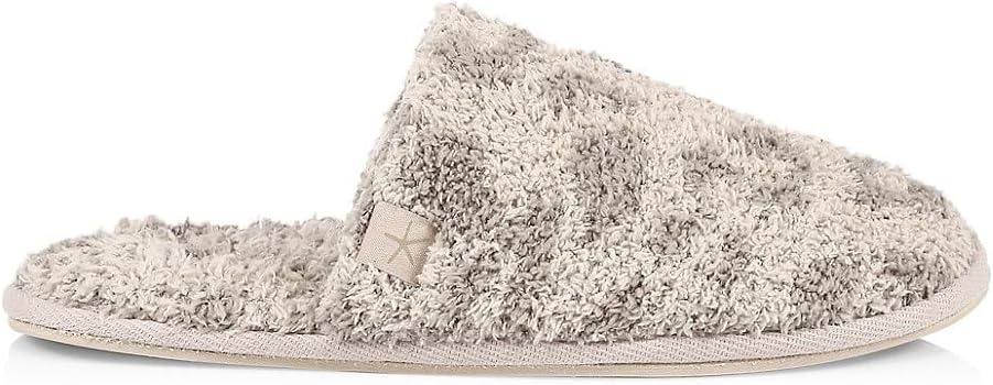 Barefoot Dreams CozyChic Barefoot in The Wild Slipper, Cream/Stone, SM