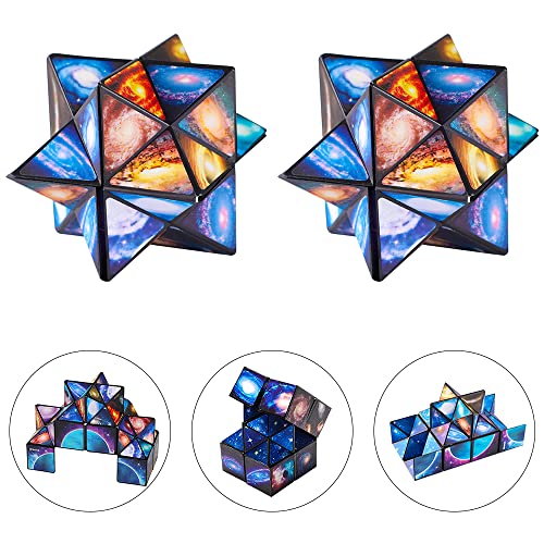 NAVESO Cubo Mágico Infinito, Cubo Mágico Estrella 2 en 1, Cubo Creativo de Descompresión, Infinity Cube Juego Educativo Regalos para Niños y Adultos Cover