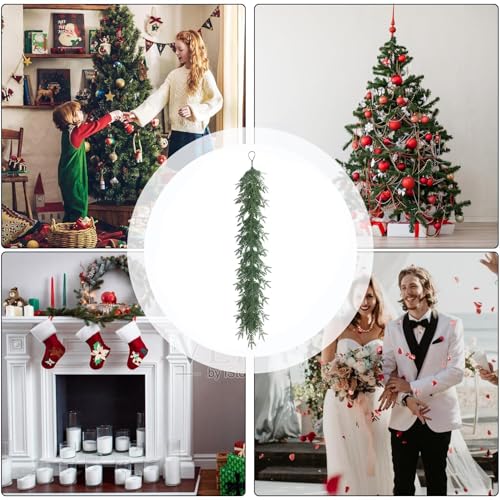 Guirlande de pin réaliste sans entretien pour décor de Noël - 5