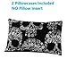 SDIII 4PCS Sugar Skull Queen Sheets Set, Soft Microfiber Gothic Sheets Queen Size Skeleton Printed, Goth Bedding Sheet Set Deep Pocket All Season