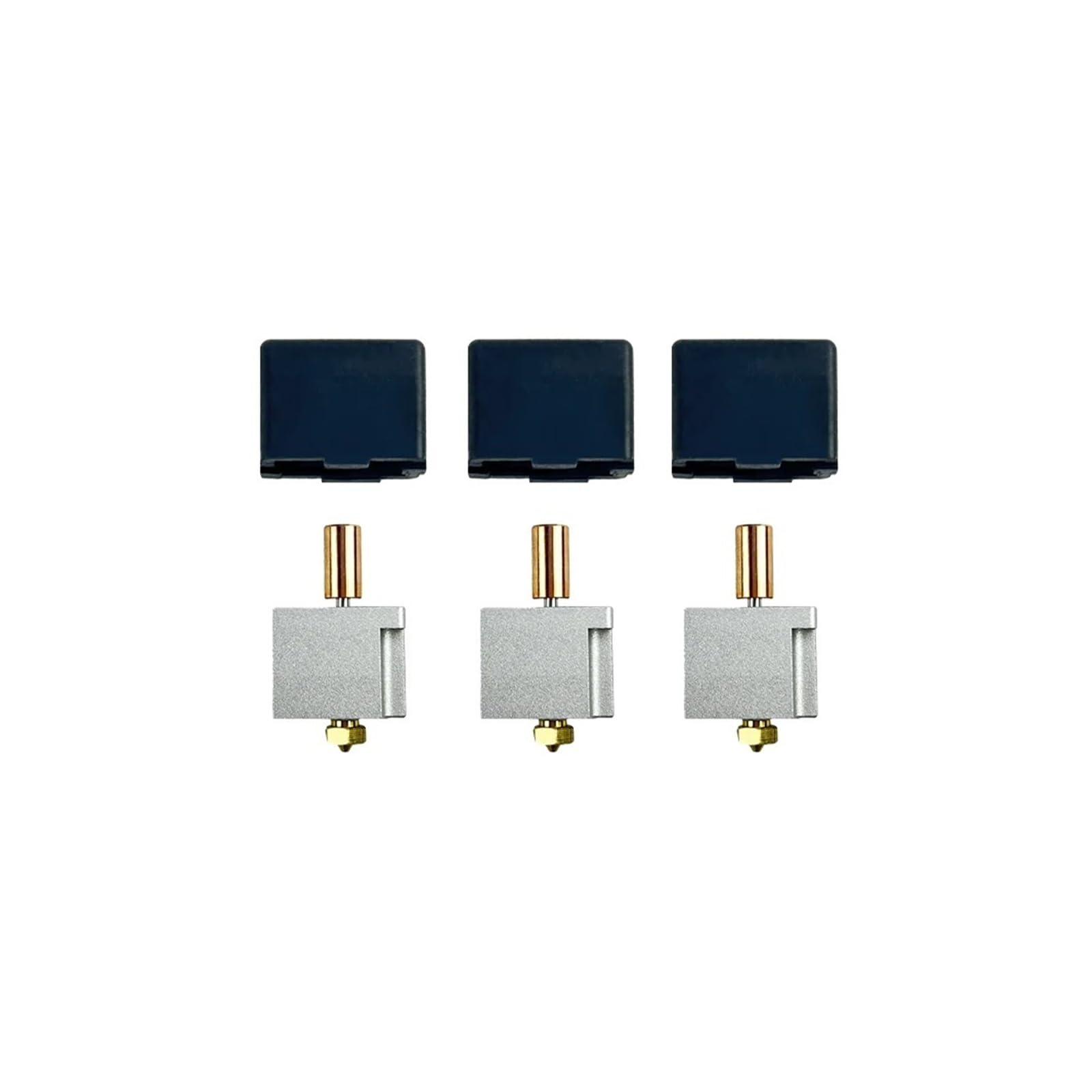 Kompatibel mit FLSUN V400 3D-Drucker, Hotend-Düsen-Set mit Silikonhülle, Extruder-Teile, Druckkopf, Messing-Wärmeblock, verkupfert