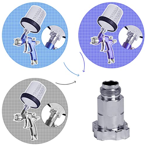 Professional Hvlp Spray Gun Set Automotive Car Paint Spray Paint Gun Gravity Kit Gti Pro Lite Spray Gun For All Auto Paint Topcoat And Touch Up 1.3Mm 600Cc Cup With Cup Systerm Connector (Purple) #TOP4