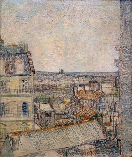 Impression sur toile Van Gogh Rue Lepic grand format décoration murale moderne