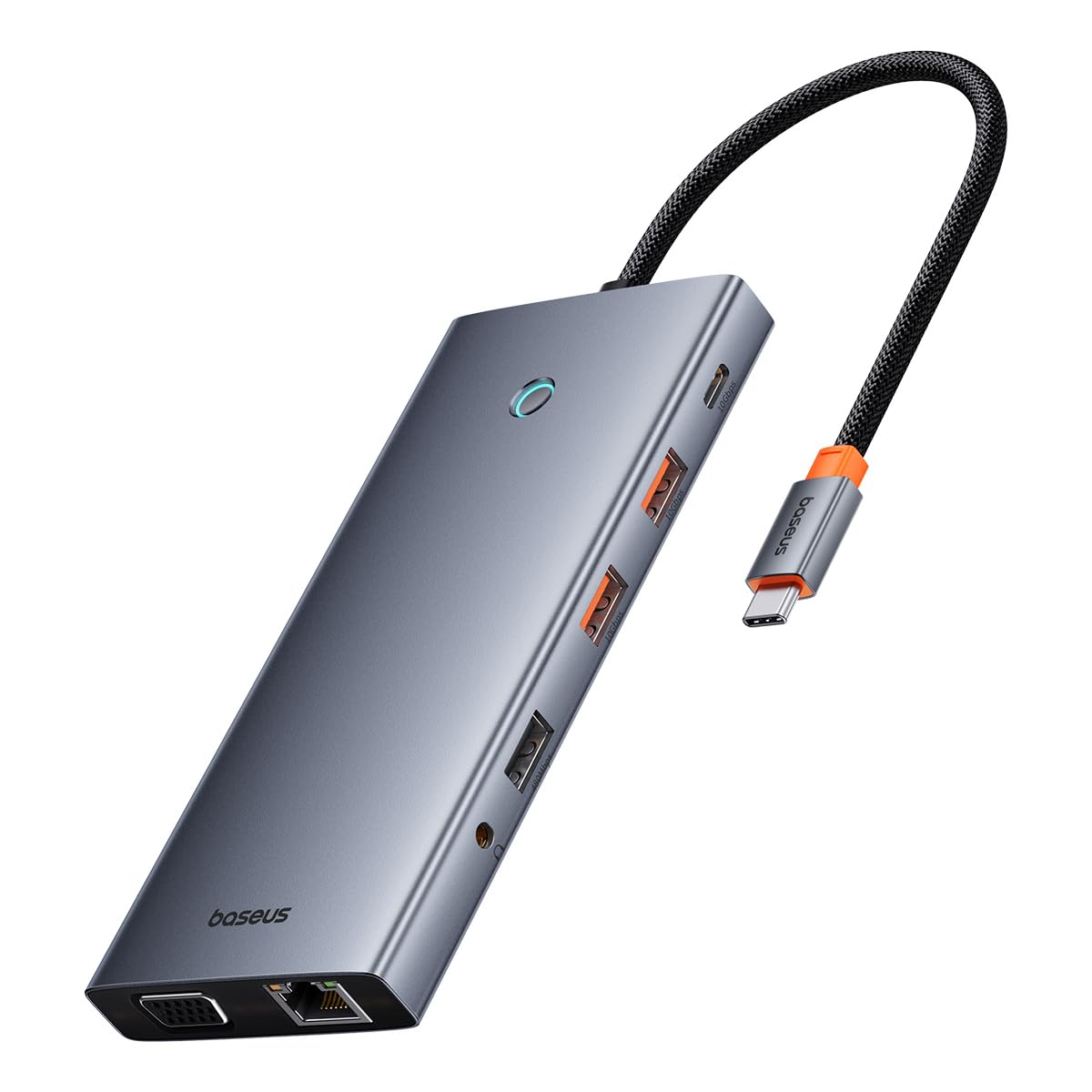 Baseus PortalJoy Series 13-Port USB-C Docking Station for Type-C Laptops | Triple Display (2×HDMI 4K@60Hz + DP 4K@120Hz + VGA) | 100W PD | Gigabit Ethernet | SD/TF | Audio – Grey-image-39