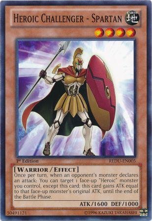 Yu-Gi-Oh! Karte „Heroic Challenger – Spartan“ (REDU-EN005) – Common, 1st Edition, Aus Return Of The Duelist