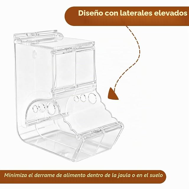 Foto 5 de 7 de Comedero automático para hámster de 300 ml/400 ml, estación de alimentación Transparente para hámsteres