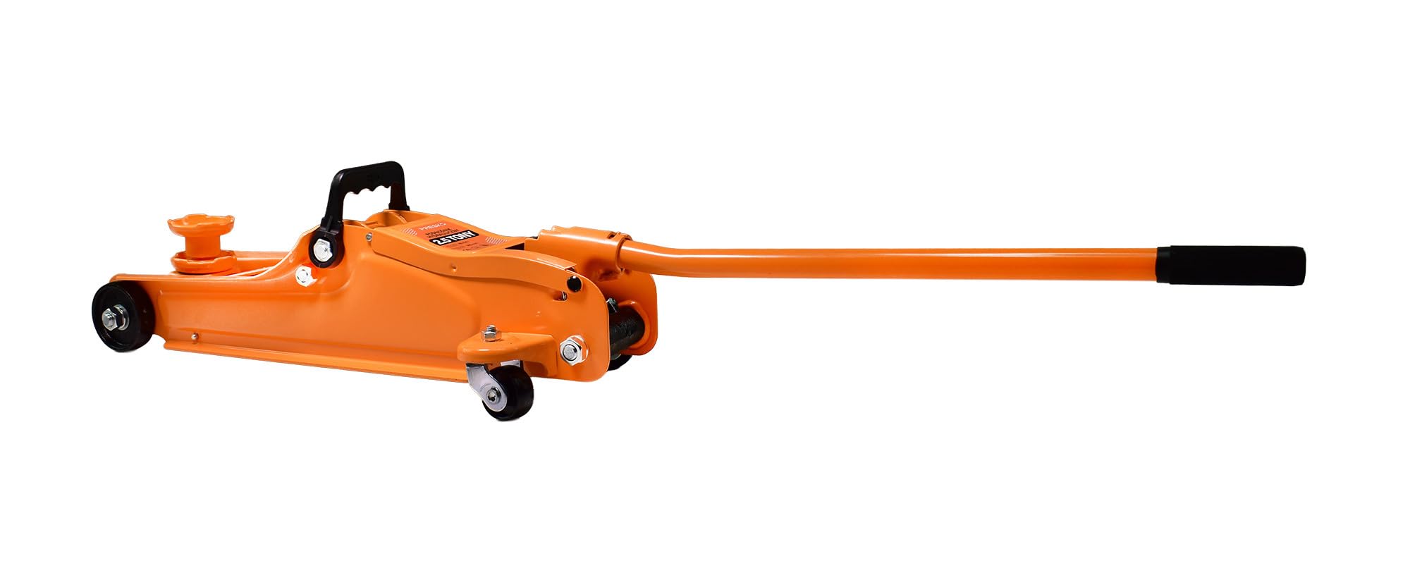 Hydraulischer Rangierwagenheber 2,5t (2500 kg), Flacher Wagenheber für tiefergelegte Autos, Low Profile Auto-Heber Hubhöhe 80-360 mm, 4 Rollen & Sicherheitsventil