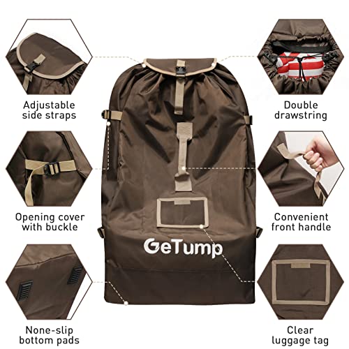 Getump Car Seat Travel Bag, Large Car Seat Travel Cover Bag With Heavy Duty Fabric For Water Dirt Tear Resistant, Gate Check Bag For Airplane Fits Infant Booster Convertible Carseat For Airport Cover #TOP3