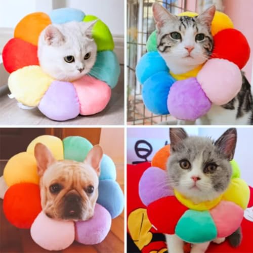Soft Cat Cone Recovery Collar - Cute Adjustable Comfortable Pet Protective Cone for Cats and Small Dogs, Prevents Licking and Scratching - Image 6