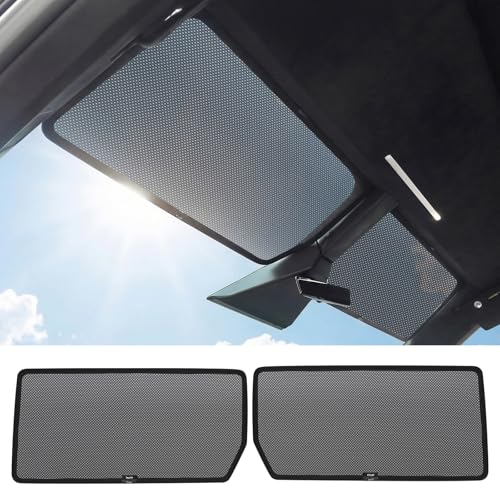 Cybertruck Windshield Sun Shade for 2024–2026 Tesla Cybertruck, Custom Fit Front Window Mesh Sunshade, Breathable Black Perforated Fabric, Reduces Glare & Heat, Easy Install Sun Protection Accessory