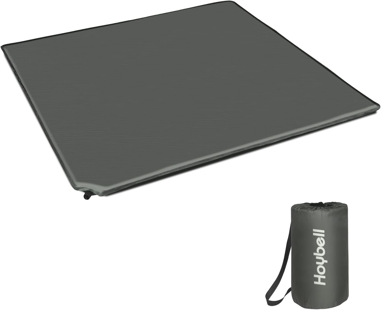 Baby Playpen Mat, Compatible with 50x50 inch Playpen, Self Inflating Mat Pad, Baby Play Mat, Portable and Comfortable Play Yard Mat with Carry Case – Dark Grey