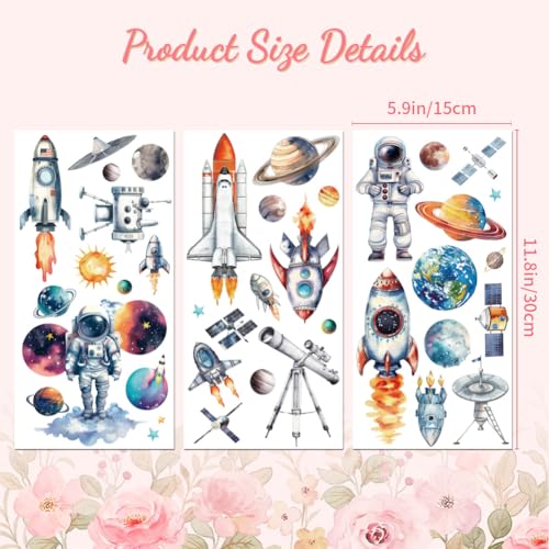 Peacoblue Rub on Transfer Decals for Furniture Crafts Decor 6"x12" - Image 2