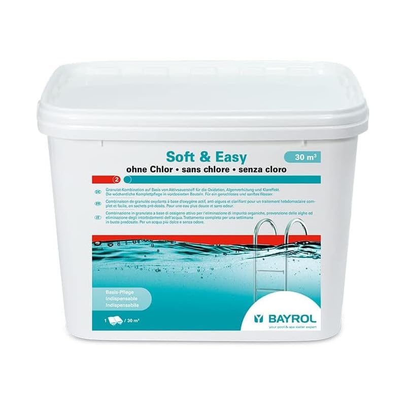 Oxygène Actif multiaction Bayrol Soft & Easy sans Chlore - 5,04 kg + 12 Tests OFFERTS 7 en 1