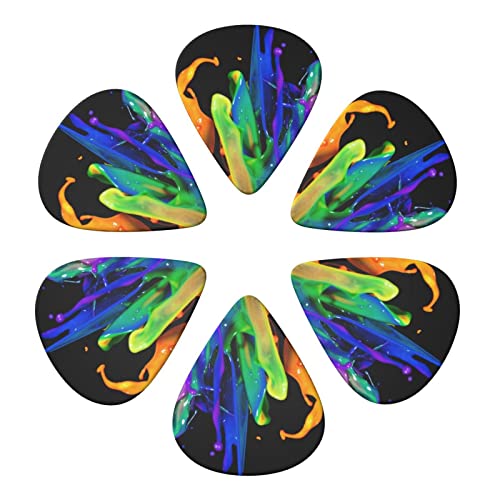 ASDTEHCY Lot de 6 médiators en celluloïd – Peinture arc-en-ciel – Fin, moyen et lourd – Pour guitares acoustiques… - Les Beatles, Paul McCartney, John Lennon, RIngo Starr, George Harrison ASDTEHCY Lot de 6 médiators en celluloïd - Peinture arc-en-ciel - Fin, moyen et lourd - Pour guitares acoustiques… – Image 3