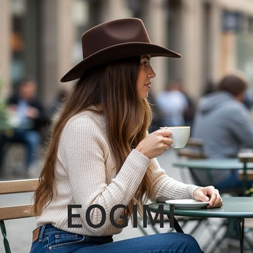 Image of Men & Women Classic Wide Brim Western Cowboy Cowgirl Hat