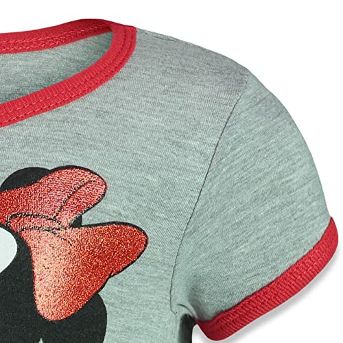 Image of Disney Mickey Mouse Minnie Mouse Girls 4 Pack Graphic T-Shirts Infant to Big Kid