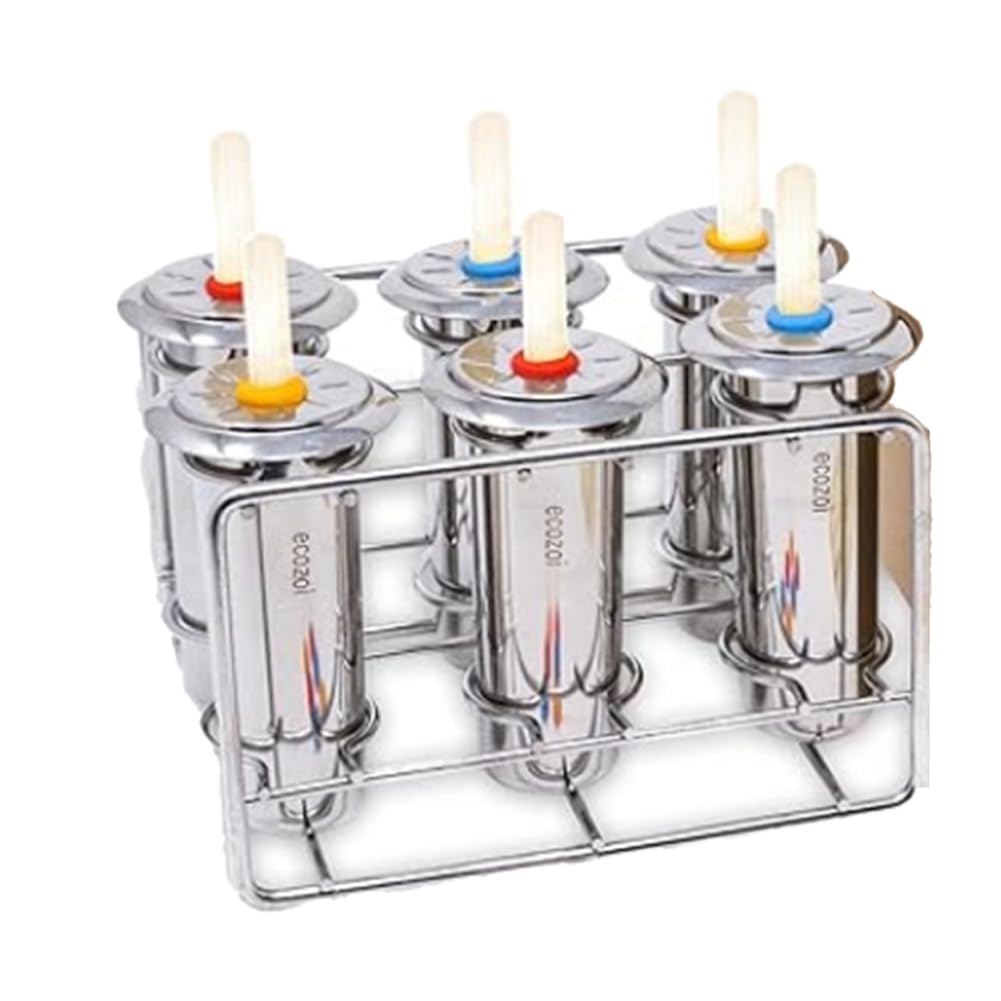 Aundhegrtt Round Ice Cream Molds(1set/6Pcs), Summer Ready Ice Cream Making Molds, Household Kitchen Use