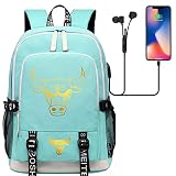 HQEKMS Basketball Star Girls Backpack Junior High School Student Schoolbag Leisure Adventure Travel Rucksack Laptop Bag 44*30*15cm #d