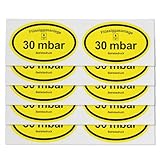 ECSiNG 10 STK Betriebsdruckaufkleber 9,2x5,8cm PVC-Aufkleber Flüssiggassystemaufkleber Verwendet für Druckregler Zur Kennzeichnung des Arbeitsdrucks des Gassystems Deutsche Version