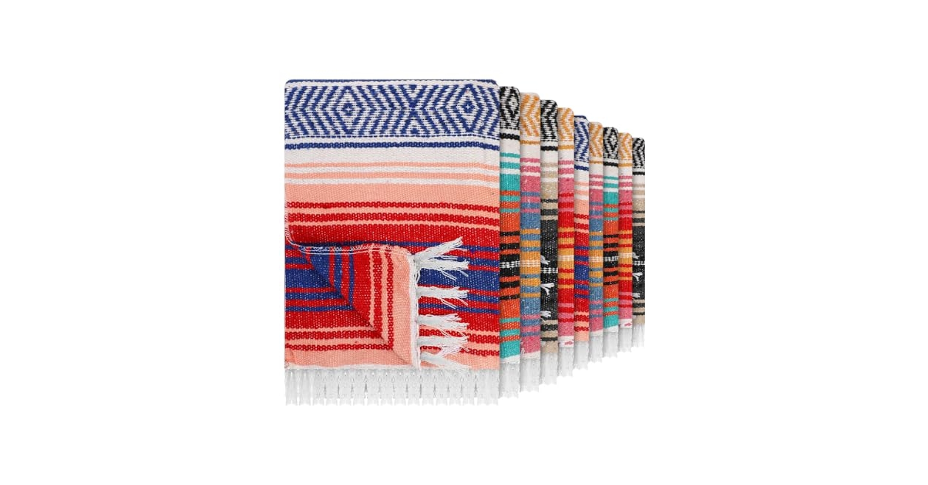 Amazon.com: Haull 10 Pcs Large Mexican Blankets Bulk 51