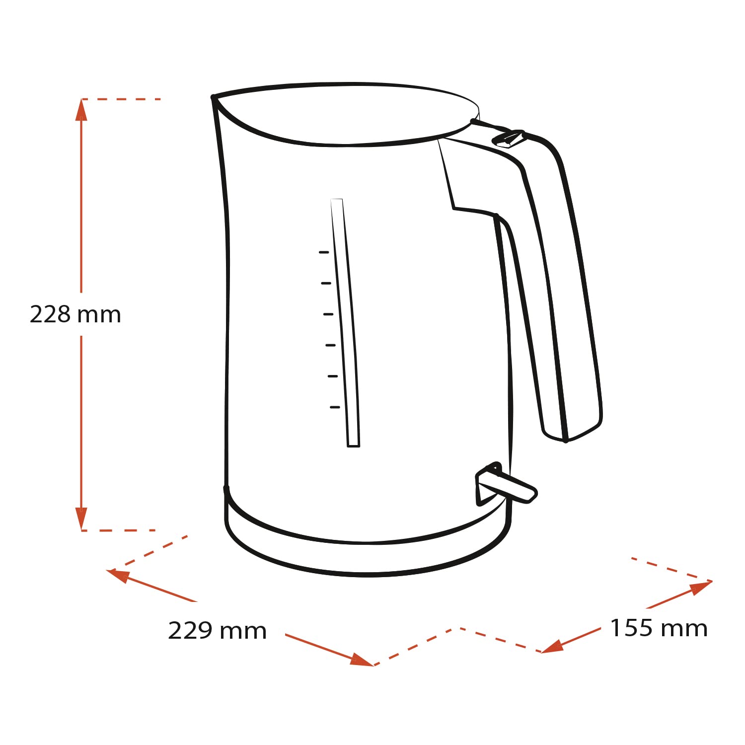 Bomann WKS 3002 CB Bollitore 1,5 L, Elemento Riscaldante Nascosto In Acciaio Inox Spegnimento Automatico Stazione Di Base Con Avvolgicavo 2200 W N 89224524