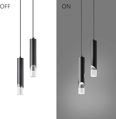 Miniatura 7 de Lámpara colgante moderna para cocina, lámpara LED regulable, mini luces colgantes negras, comedor, iluminación colgante negra para cocina, isla y