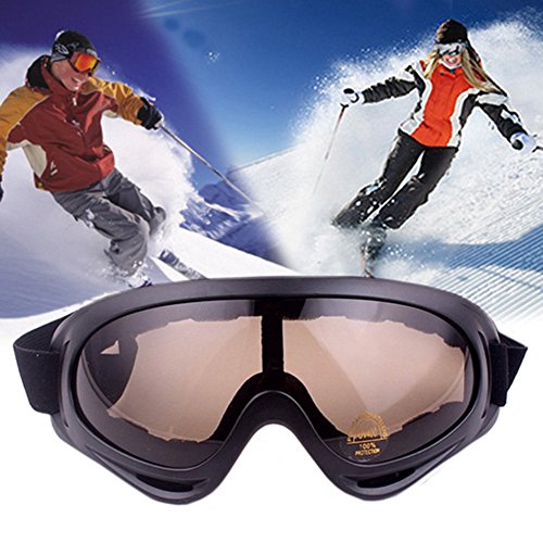 Minalo Uv Protection Outdoor Sports Ski Glasses Cs Army Tactical Military Goggles Windproof Snowmobile Bicycle Motorcycle Protective Glasses Ski Goggles(Light-Brown) #TOP2