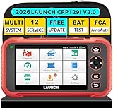 LAUNCH CRP129I V2.0 OBD2 Scanner, 2026 Lifetime Free Update Scan Tool with 12 Reset, ABS Bleeding/TPMS/Oil/EPB/SAS/BMS/Adblue/Headlamp/Throttle Reset, Injector Coding, Auto VIN, Battery Test