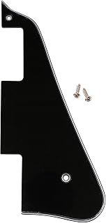 Musiclily Guitar Pickguard for China Made Epiphone Les Paul Standard Modern Style, 3Ply Black