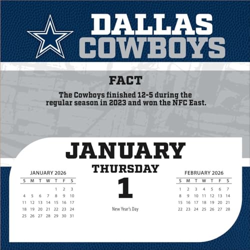 Calendario de caja Dallas Cowboys 2026 para tu escritorio 3