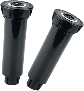 Cabilock 2 Peças De Aspersor De Jardim Enterrado Aspersor De Spray Ajustável - Cabeça De Pulverização Para Cima Aspersor De Spray Abs Plásticos De Engenharia Bico Telescópico Preto Para