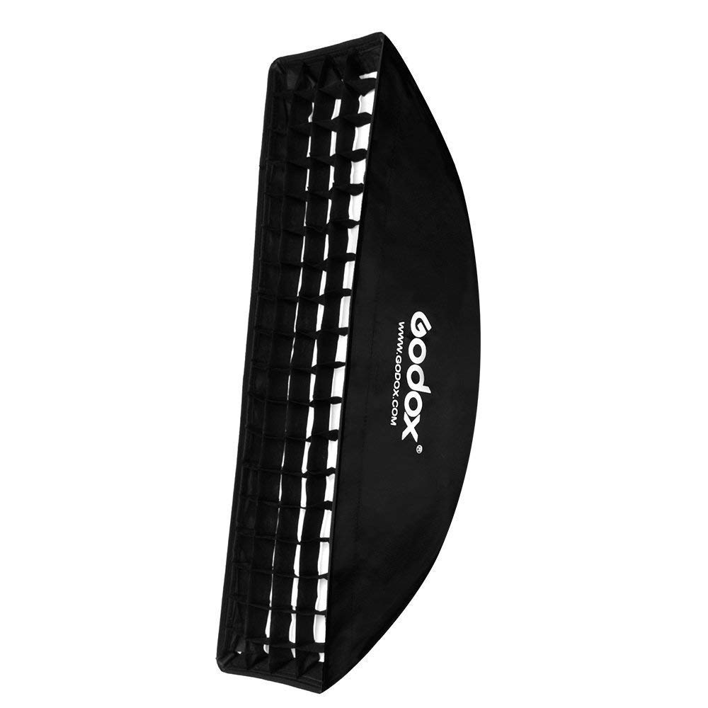 Godox Softbox con griglia a nido d'ape da 22 x 90 cm e supporto Bowens Speedring compatibile per Speedlite Studio Flash Monolight, ritratti e fotografia di prodotti (2 pezzi)