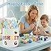 Easter Baskets for Kids, Personalized Kids Easter Basket with Custom Felt Letters & Patches, Canvas Bucket for Toddler Egg Hunts, Toys & Gifts (Bule)