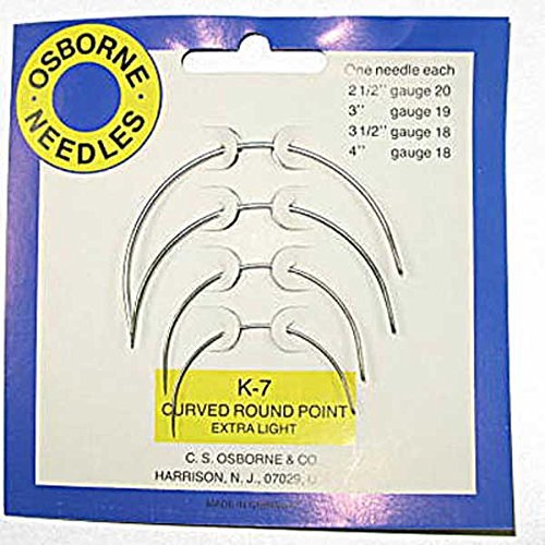 C.S. Osborne Curved Round Point Extra Light Needle Kit