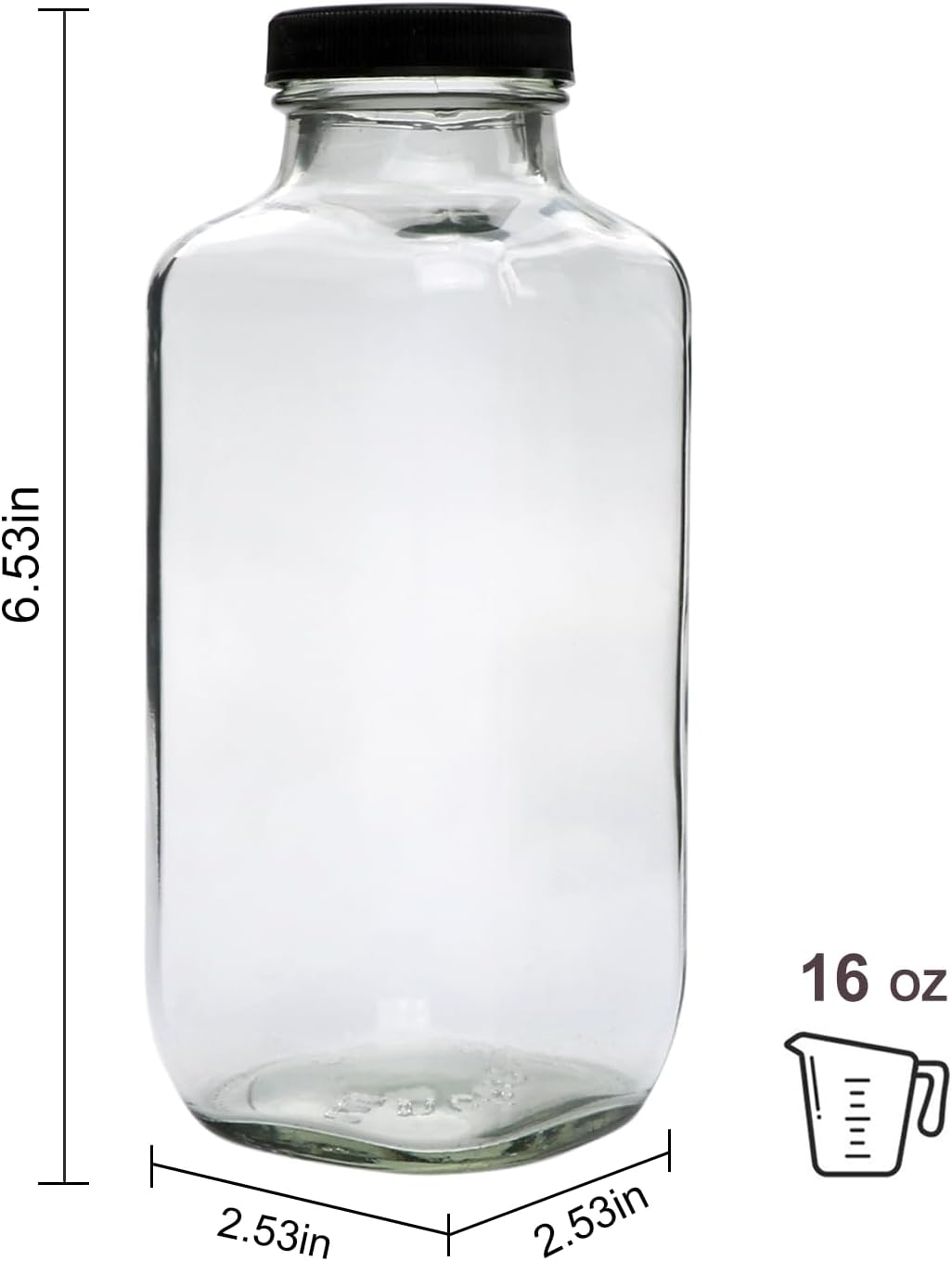 Accguan 16oz Reusable Water Bottles,Vintage Water Bottles for Juicing,Hot Sauce,Kombucha,Ginger Jar,Potion,Oil,Milk Bottles,Whiskey,Portable Travel Bottle,Smoothies Bottles(12pack)