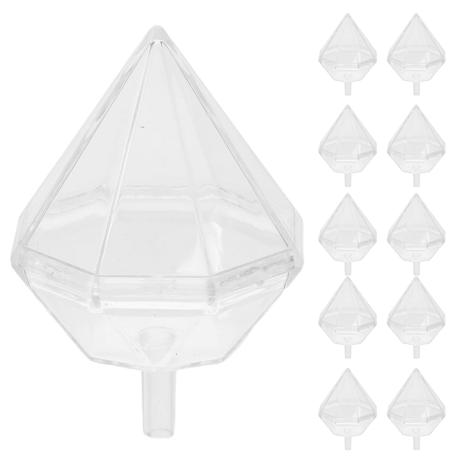 VICASKY Boîte 80 Pcs de Socles en Acrylique Transparent pour Bouquet de Bonbons au Chocolat Kit DIY Base Porte-Chocolat Diamant Support Décoration Fête Saint-Valentin Anniversaire
