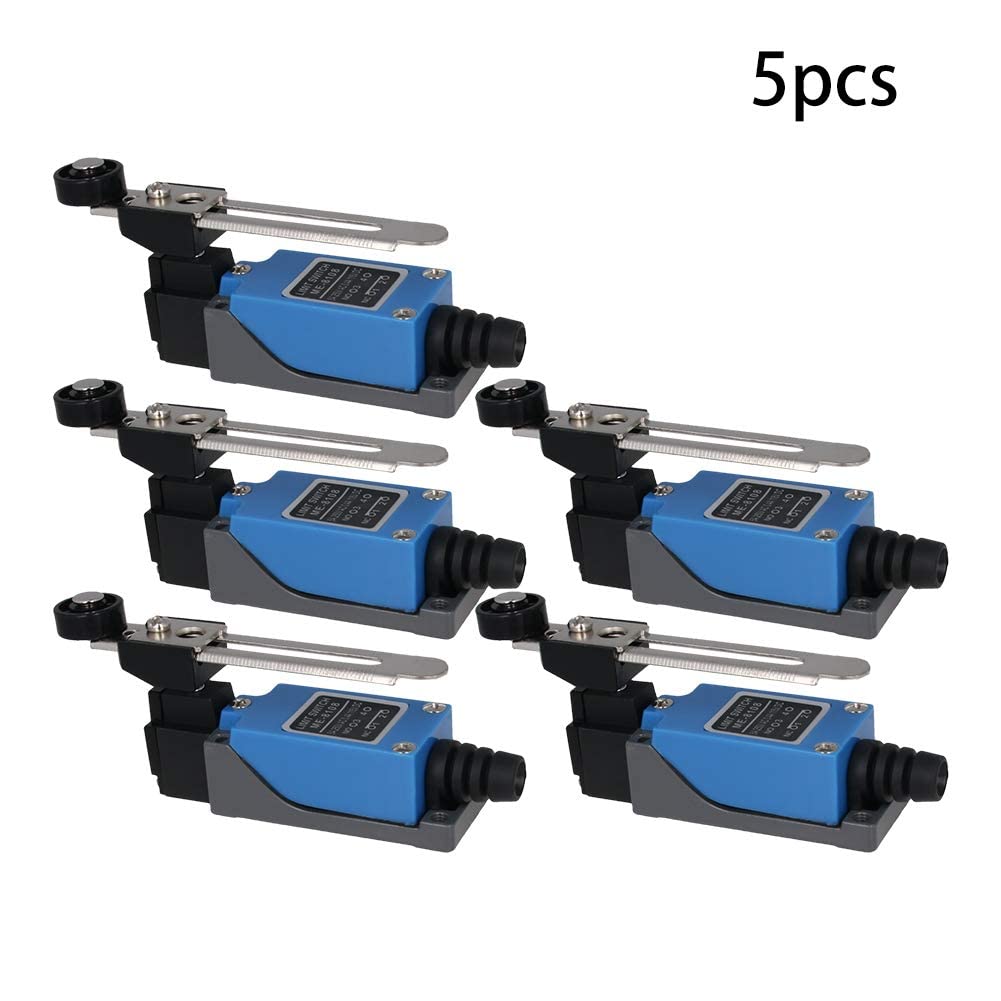 Jutagoss Adjustable Roller Lever Arm Momentary Limit Switch 5Pcs