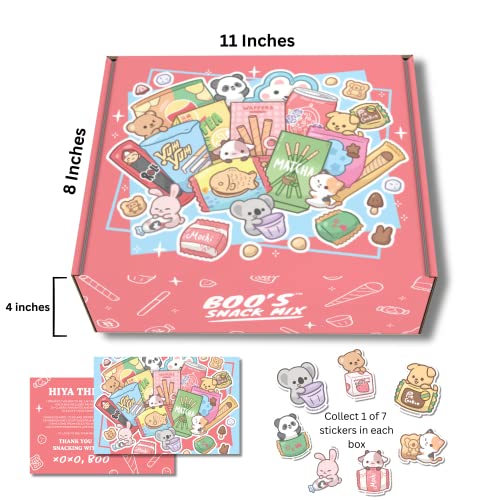 Boo’s Asian Mystery Snack Box 40 Pieces; 14 Full-Size Snacks. Including Mochi, Mini Ice Cream Cone, Asian Noodles, Soda; Variety Of Savory And Sweet Snacks Asian Treats #TOP4
