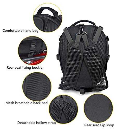 image for MIHUNTER Motorcycle Tail Bag, Seat Bag, Dual Use Motorcycle Waterproof