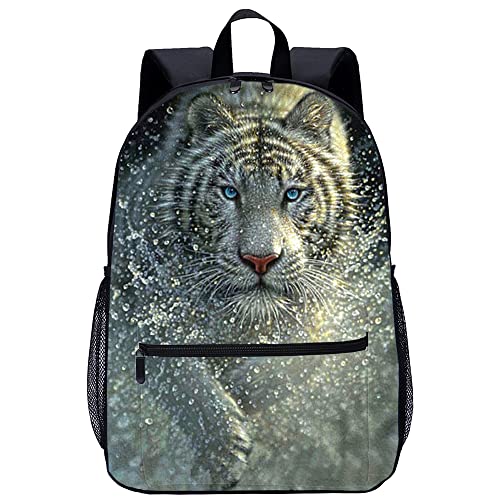 Sac à dos pour adolescents spacieux imprimé tigre pour transporter les livres sans douleur