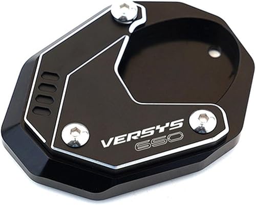 YESKIT CNC aluminio for Kawasaki Versys650 VERSYS 650 2011-2023 Motorcycle Kickstand Foot Side Stand Enlarge Pad Extension Plate (Color  Black)
