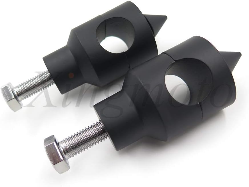 AfterMokit Replacement for 1 inch Handlebar Riser Extension Upward Mount Extender Universal fit for Honda for Harley Davidson for Kawasaki for Suzuki for Yamaha Black Spike