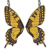 Swallowtail Butterfly Dangle Earrings | Hand-Painted Wood Jewelry