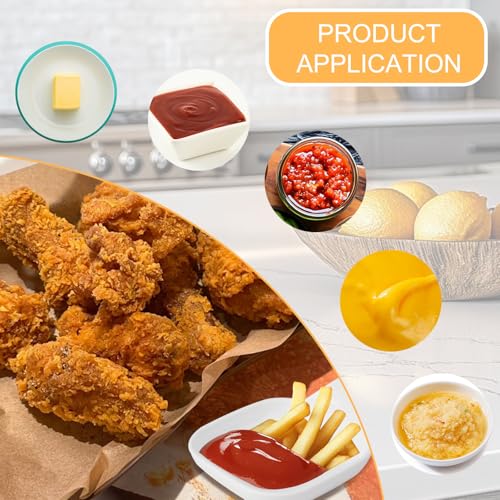 Ciotoline per Salse 6 Pezzi Scodelle Porta Salsa Ciotole con Manico Per Immersione Piatti Decorate Quadrati per di Soia Riutilizzabili può Utilizzato per Spezie Snack Salse Barbecue Feste - immagine 6